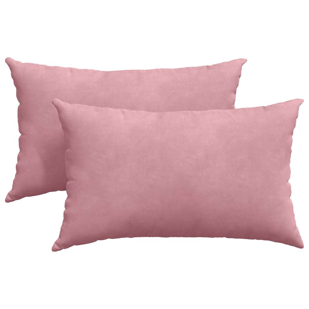 VidaXL cojines de sofá 2 piezas rosa 50 x 30 cm tela de pana