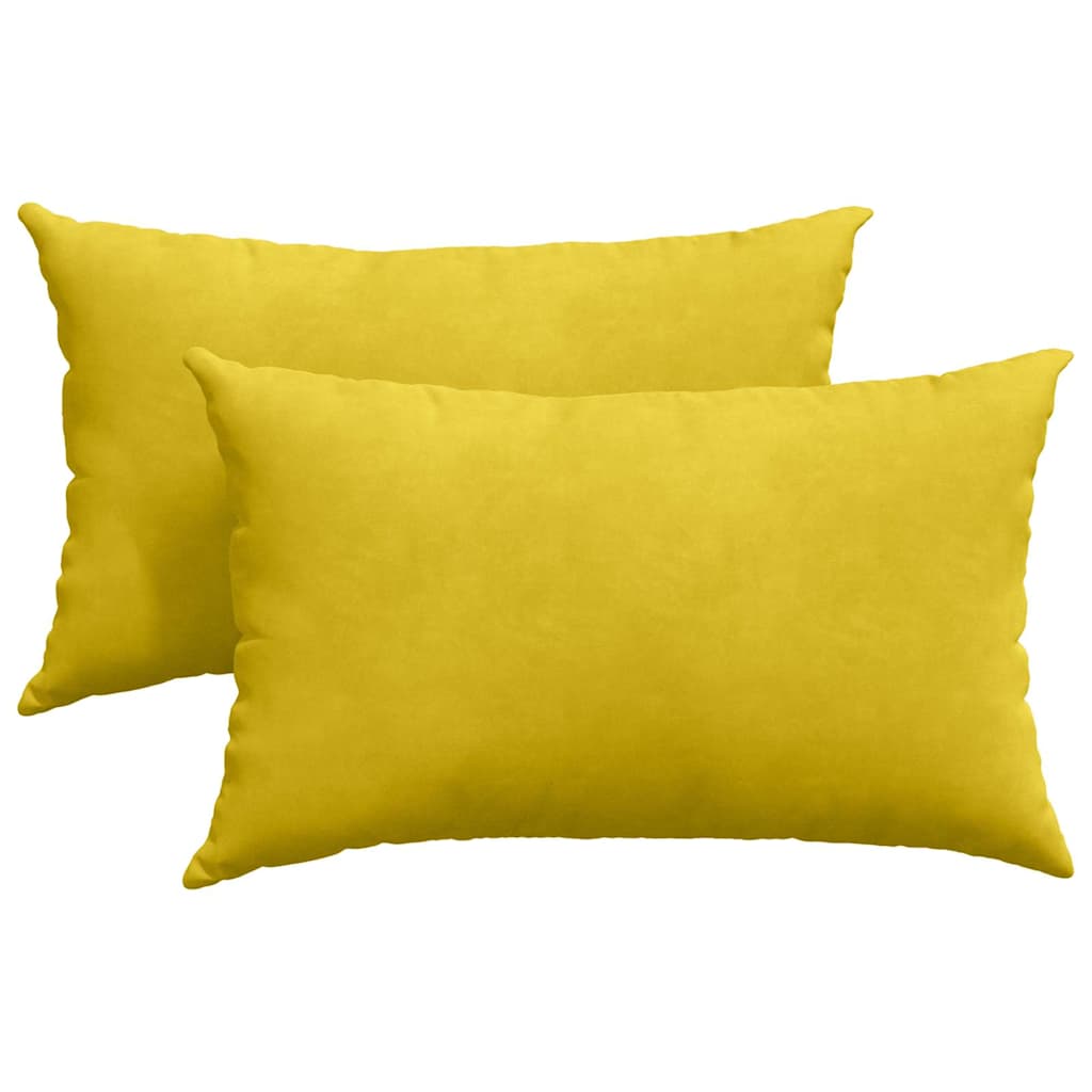 Cuscini per divano VidaXL 2 pezzi in tessuto a corda giallo 50 x 30 cm