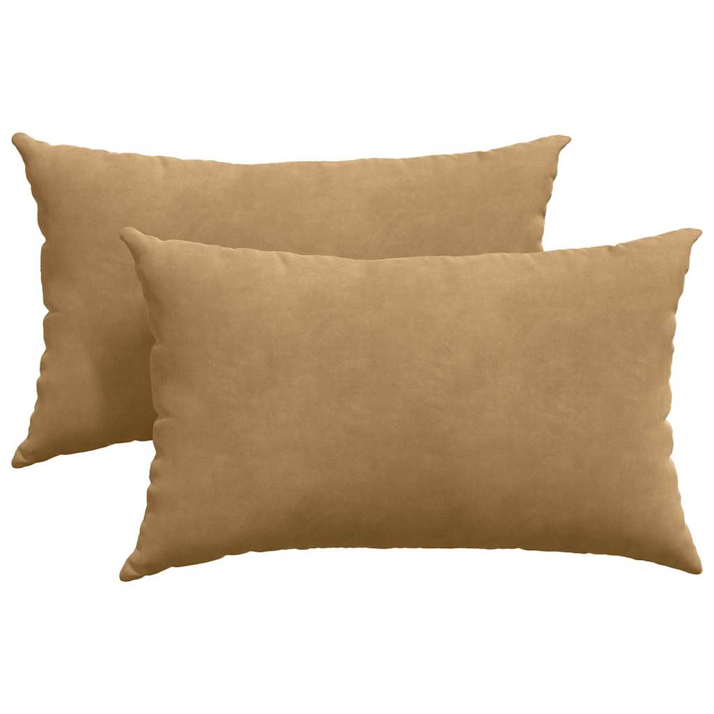 Cuscini per divano VidaXL 2 pezzi in tessuto a corda marrone 50 x 30 cm