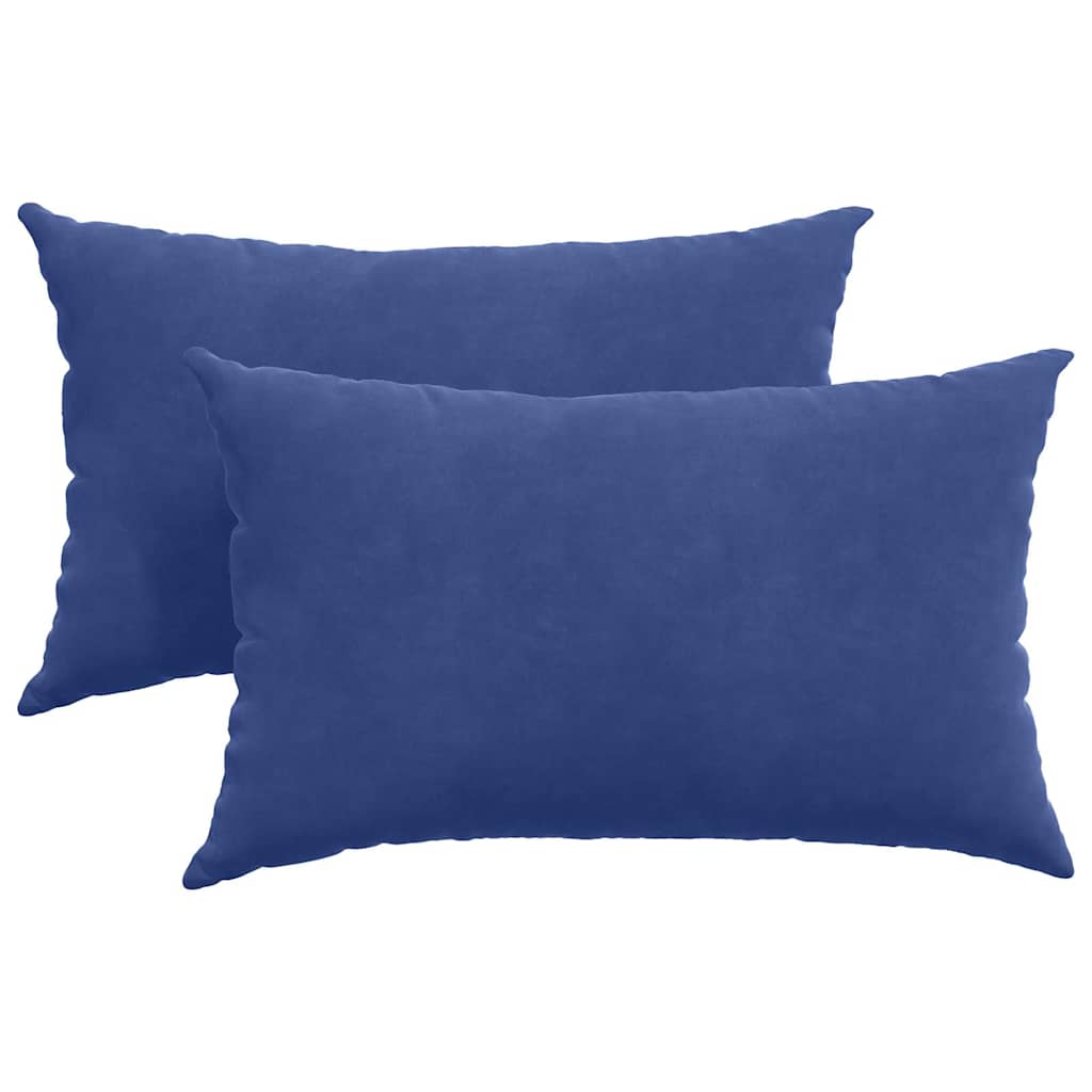 Cuscini per divano VidaXL, 2 pezzi, blu polizia, tessuto a corde 50 x 30 cm