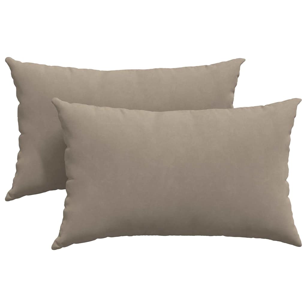 Vidaxl sofa kussens 2 stuks taupe 50 x 30 cm stof