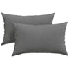VidaXL cojines de sofá 2 piezas tela gris oscuro 50 x 30 cm