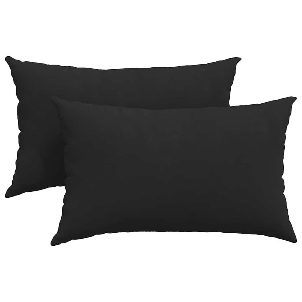 Cuscini per divano VidaXL 2 pezzi in tessuto nero 50 x 30 cm
