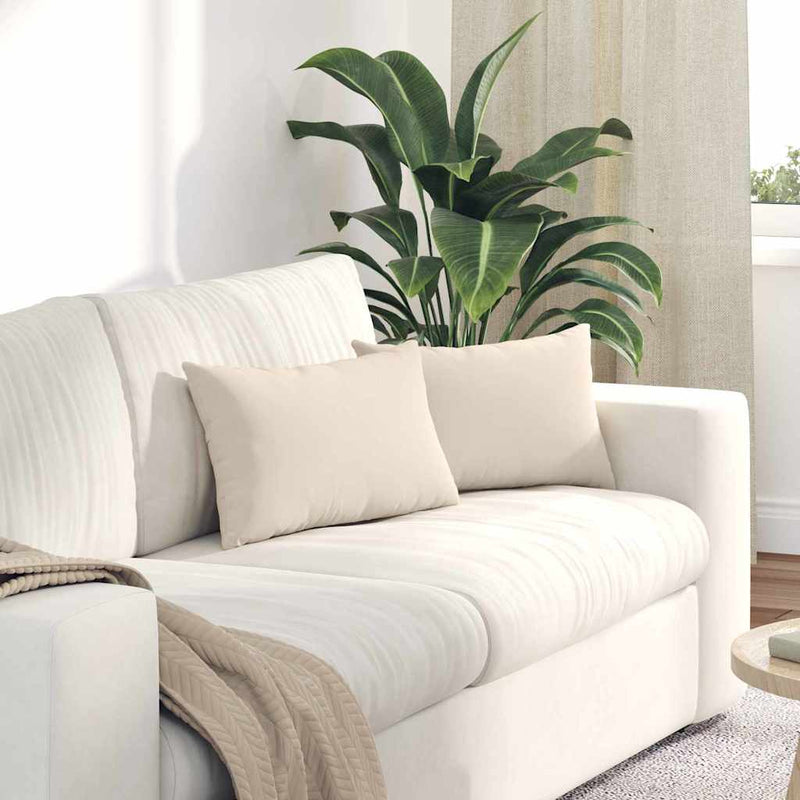 VidaXL cojines de sofá 2 piezas beige 50 x 30 cm tela