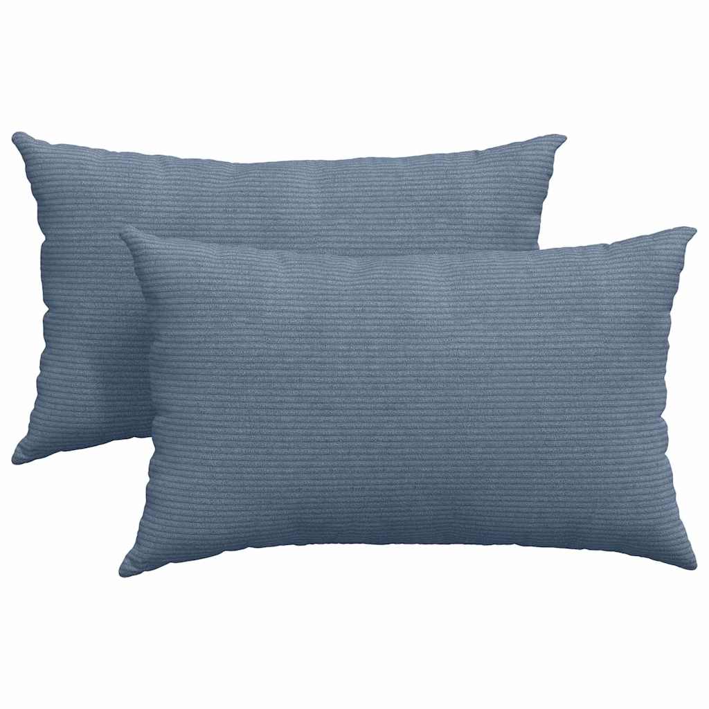 Cuscini per divano VidaXL 2 pezzi in tessuto a corda blu 50 x 30 cm