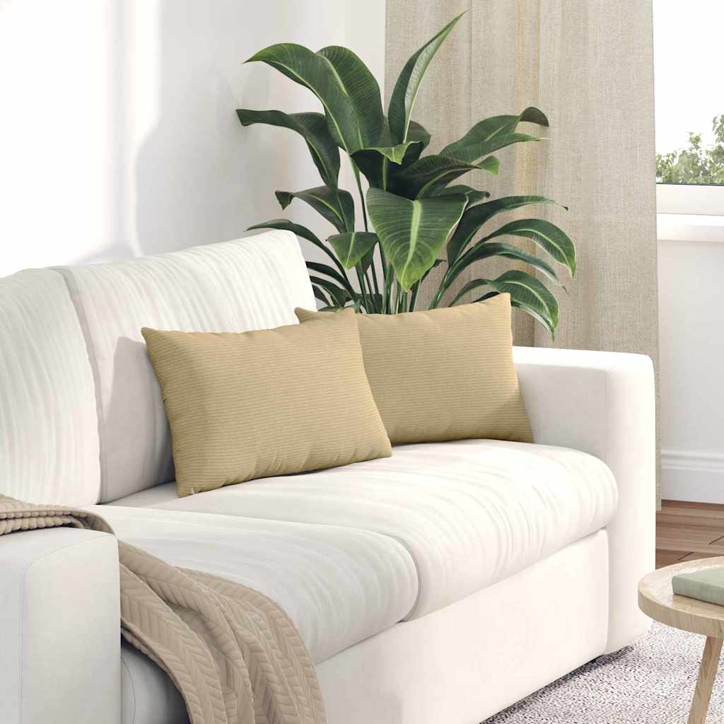 Cuscini per divano VidaXL 2 pezzi in tessuto a corda grigio verde 50 x 30 cm