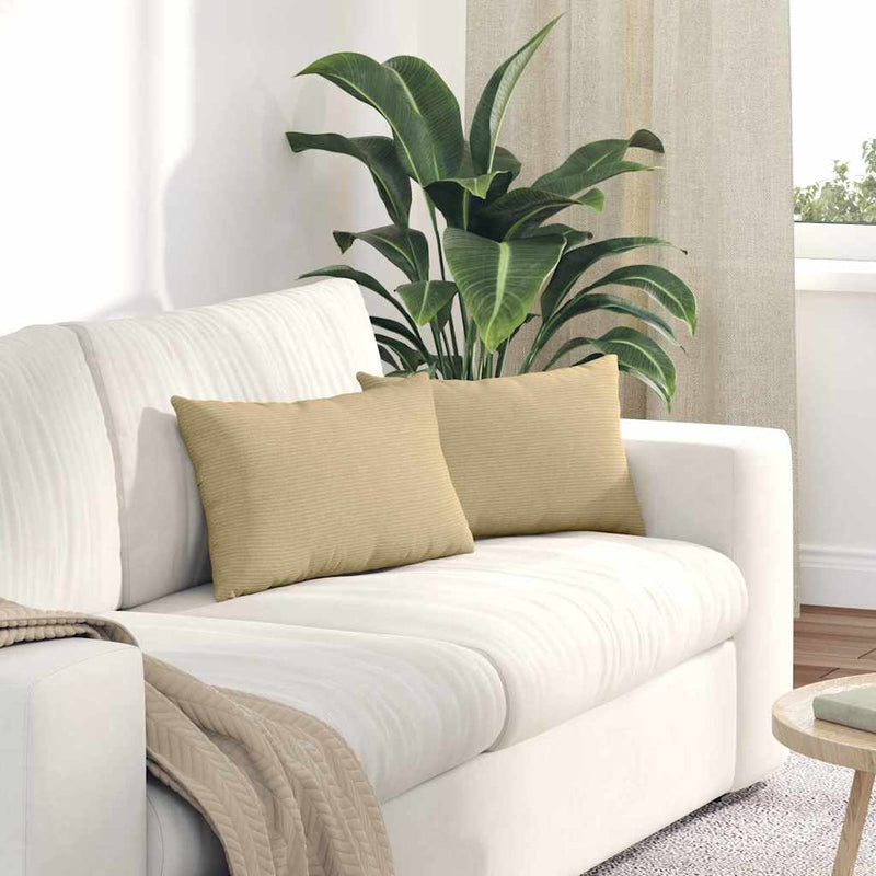 Cuscini per divano VidaXL 2 pezzi in tessuto a corda grigio verde 50 x 30 cm