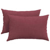 VidaXL cojines de sofá 2 piezas tejido rojo vino 60 x 40 cm