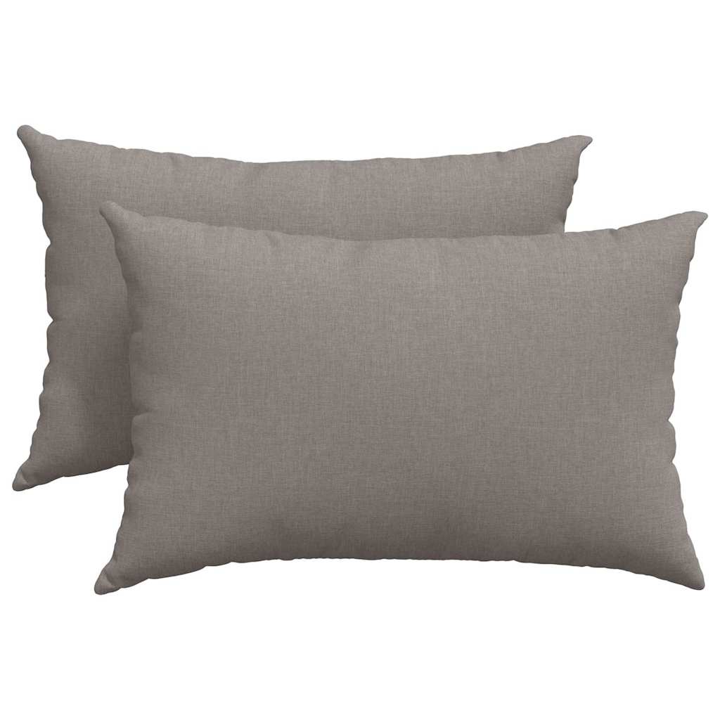 VidaXL cojines de sofá 2 piezas tejido gris pardo 60 x 40 cm