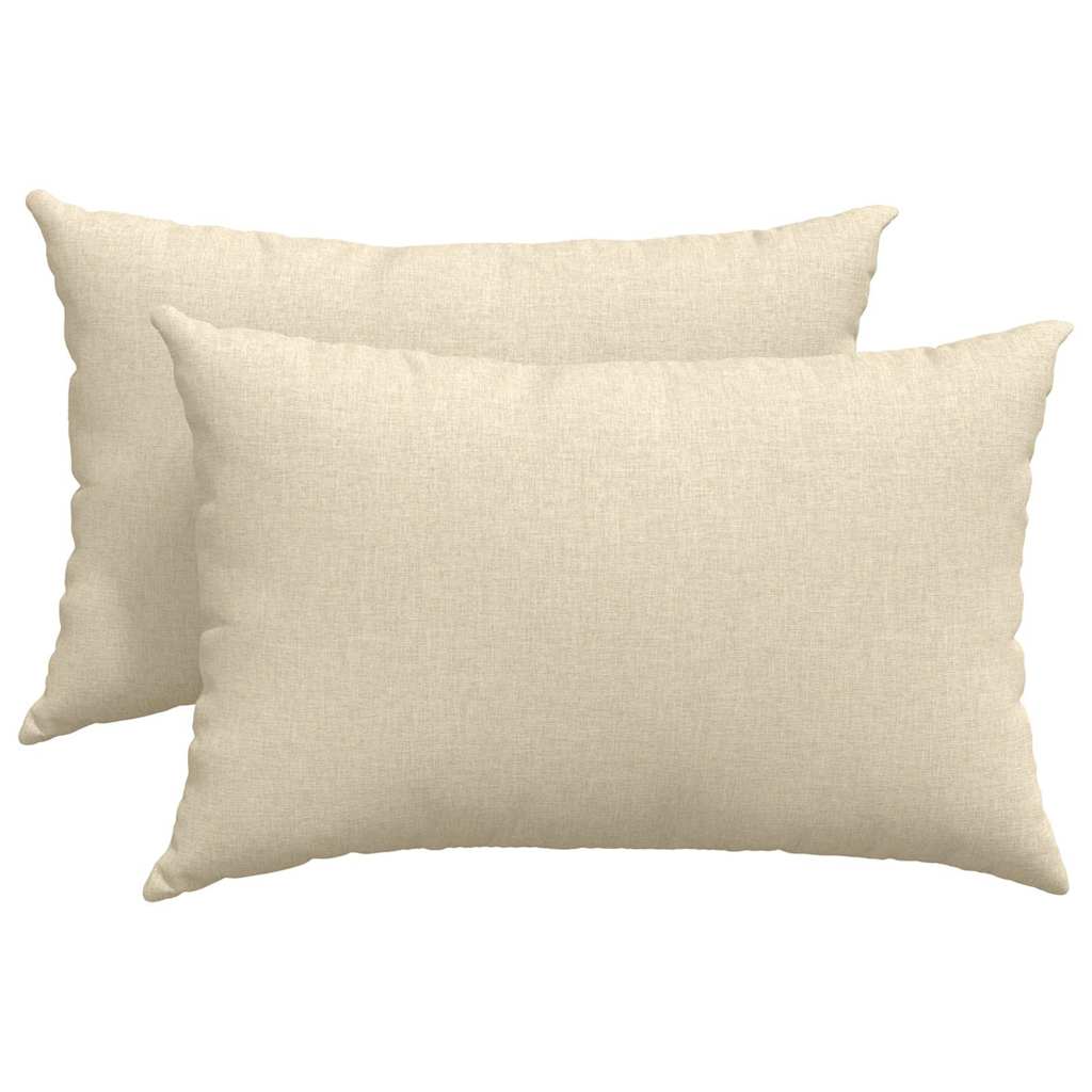 Cuscini per divano VidaXL 2 pezzi in tessuto crema 60 x 40 cm