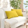 VidaXL cojines de sofá 2 piezas tejido amarillo claro 60 x 40 cm