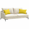 VidaXL cojines de sofá 2 piezas tejido amarillo claro 60 x 40 cm