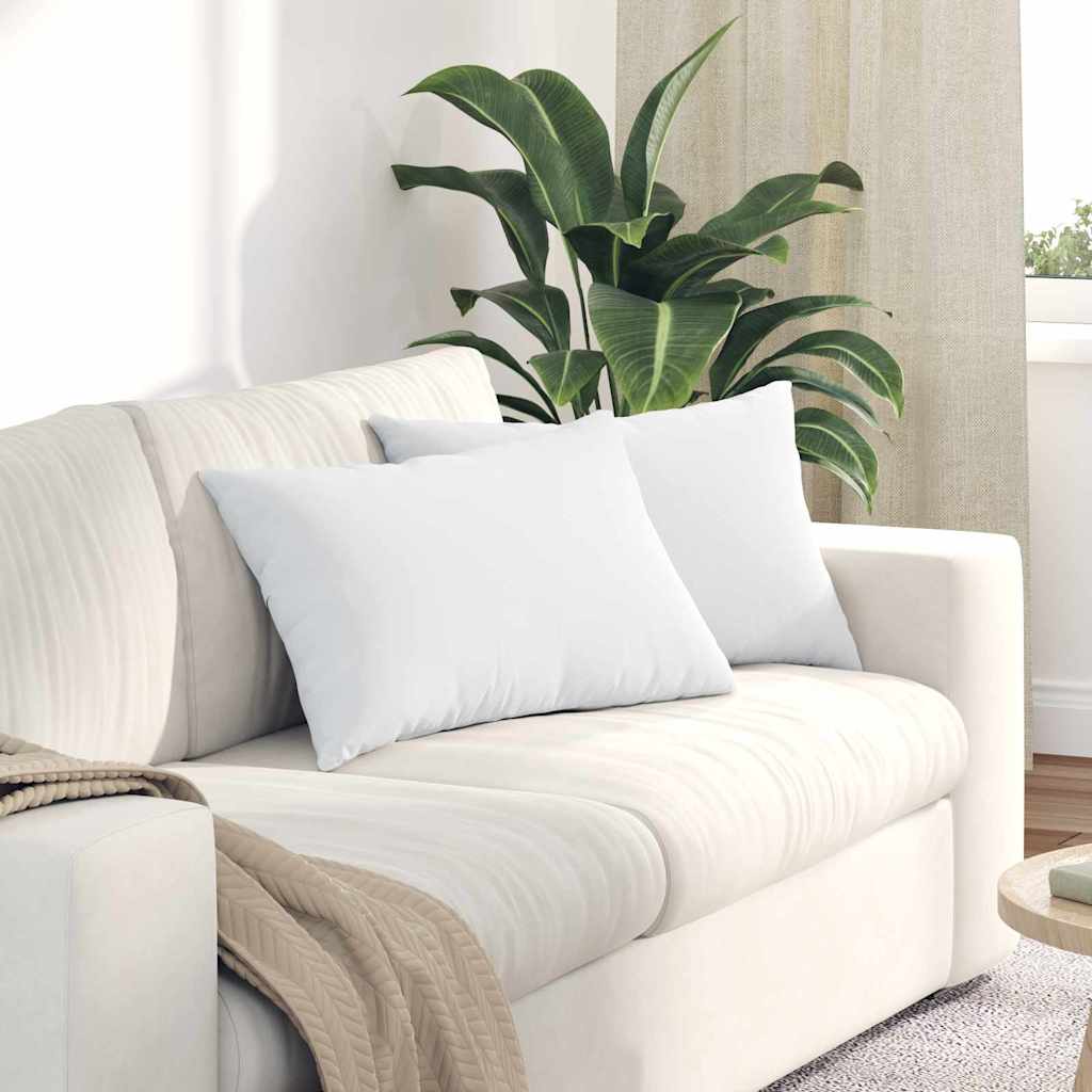 VidaXL cojines de sofá 2 piezas blanco 60 x 40 cm tela
