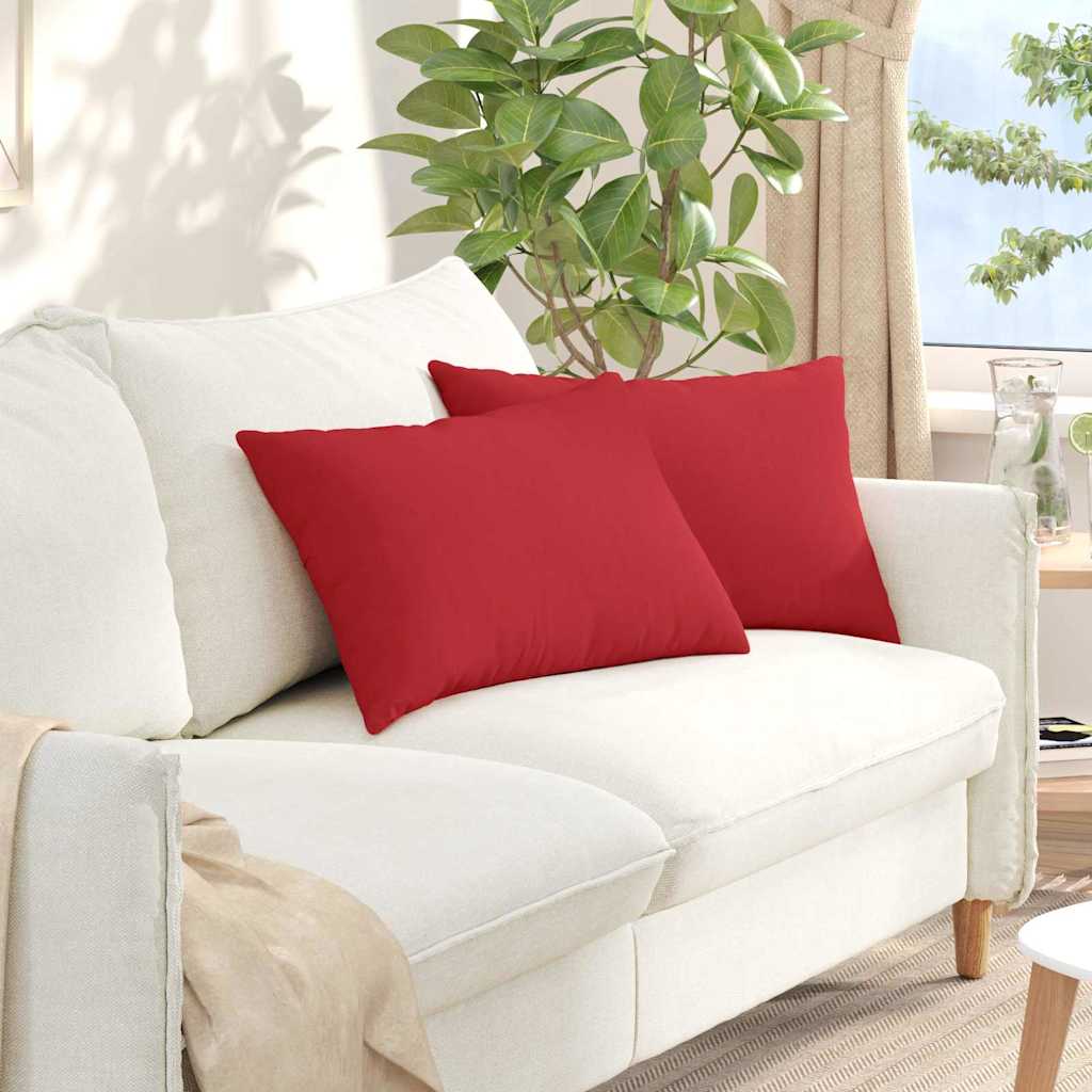 Cuscini per divano VidaXL 2 pezzi in tessuto rosso 60 x 40 cm