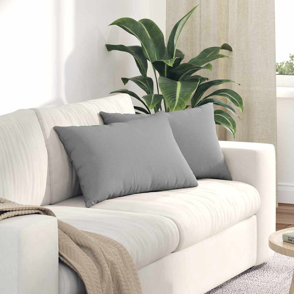 VidaXL cojines de sofá 2 piezas gris nube tela 60 x 40 cm
