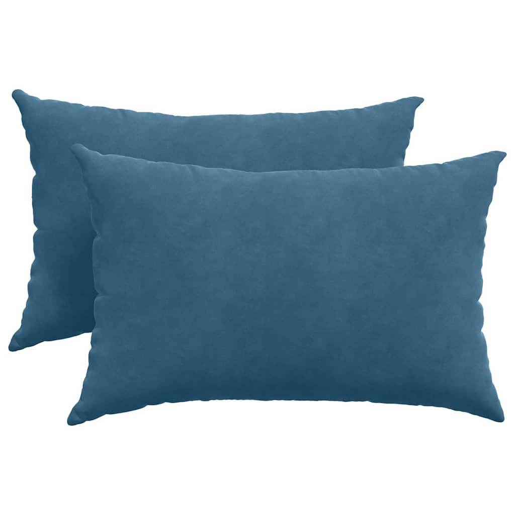 Cuscini per divano VidaXL 2 pezzi in tessuto a corda blu 60 x 40 cm