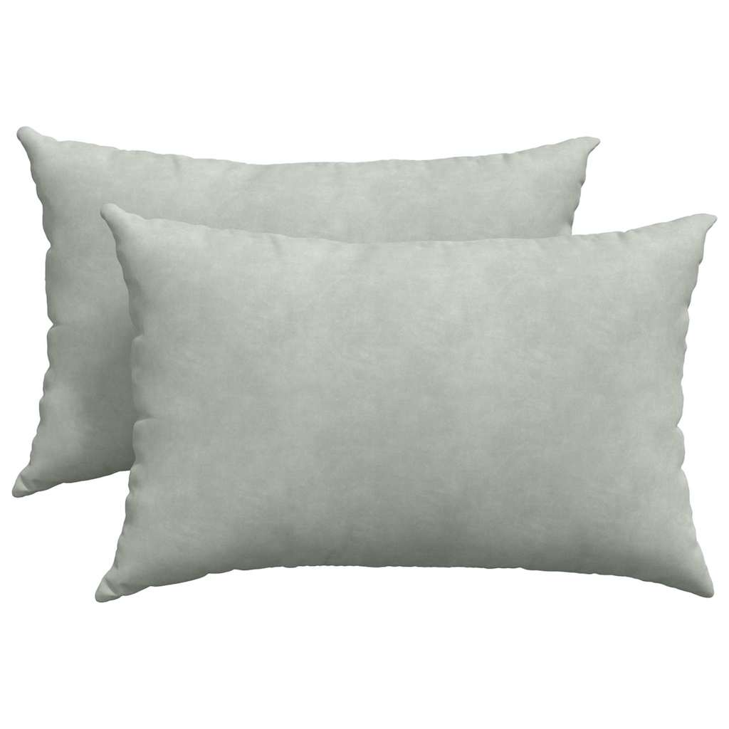 VidaXL cojines de sofá 2 piezas gris claro 60 x 40 cm tela de pana