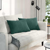 Vidaxl sofa kussens 2 stuks donkergroen 60 x 40 cm cordstof
