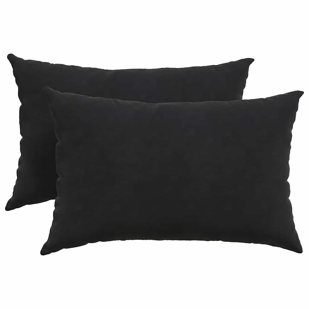 VidaXL cojines de sofá 2 piezas negro 60 x 40 cm tela de pana
