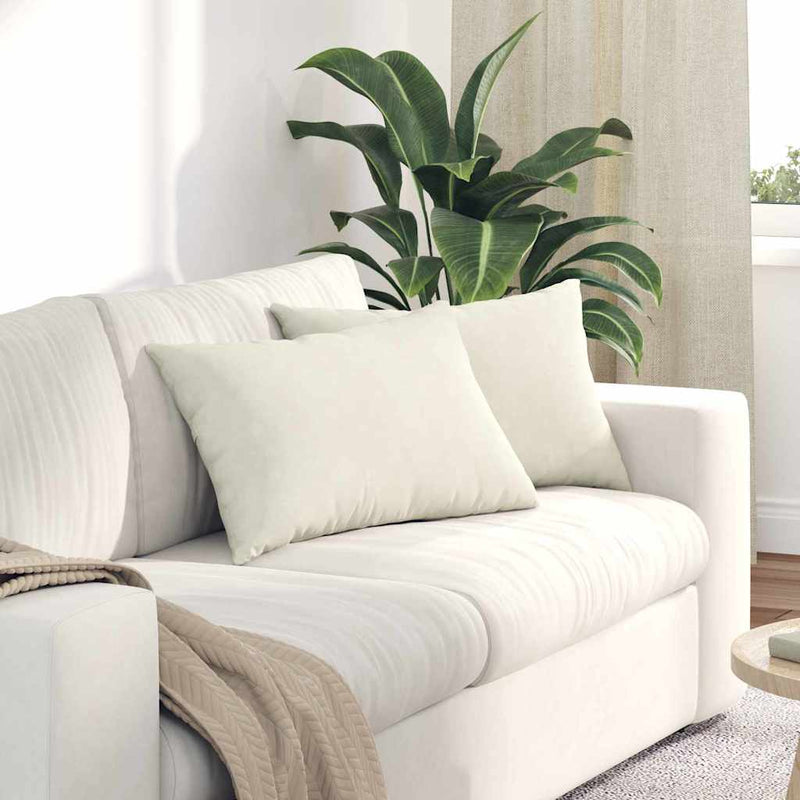 VidaXL cojines de sofá 2 piezas crema 60 x 40 cm tela de pana