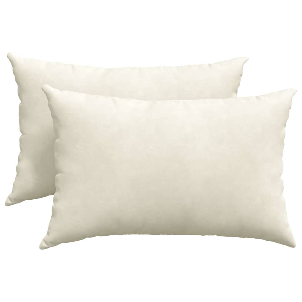 VidaXL cojines de sofá 2 piezas crema 60 x 40 cm tela de pana