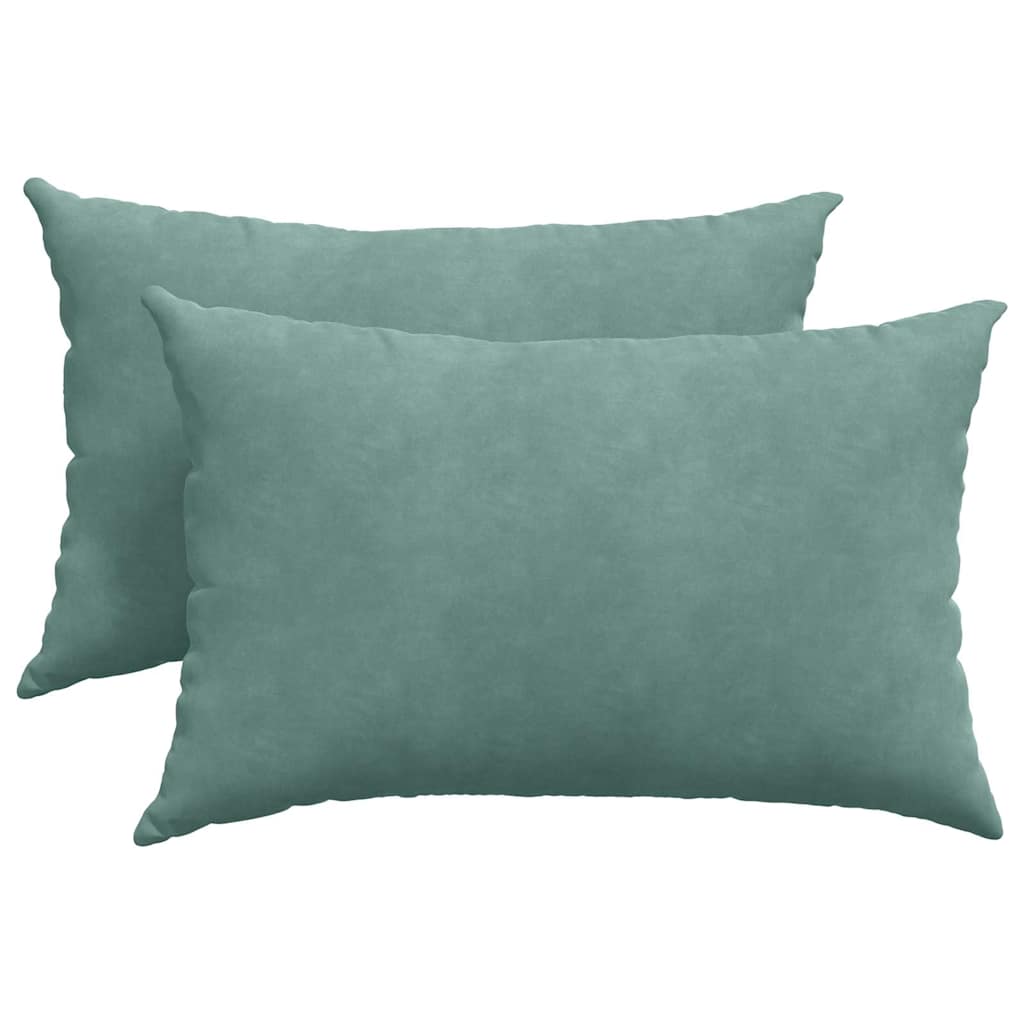 Cuscini per divano VidaXL 2 pezzi in tessuto a corde verde mare 60 x 40 cm