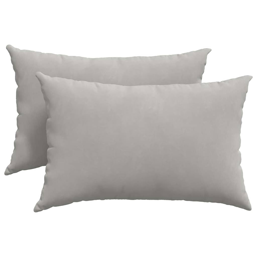 VidaXL cojines de sofá 2 piezas tela gris claro 60 x 40 cm