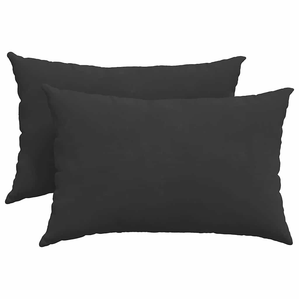 Cuscini per divano VidaXL 2 pezzi in tessuto nero 60 x 40 cm