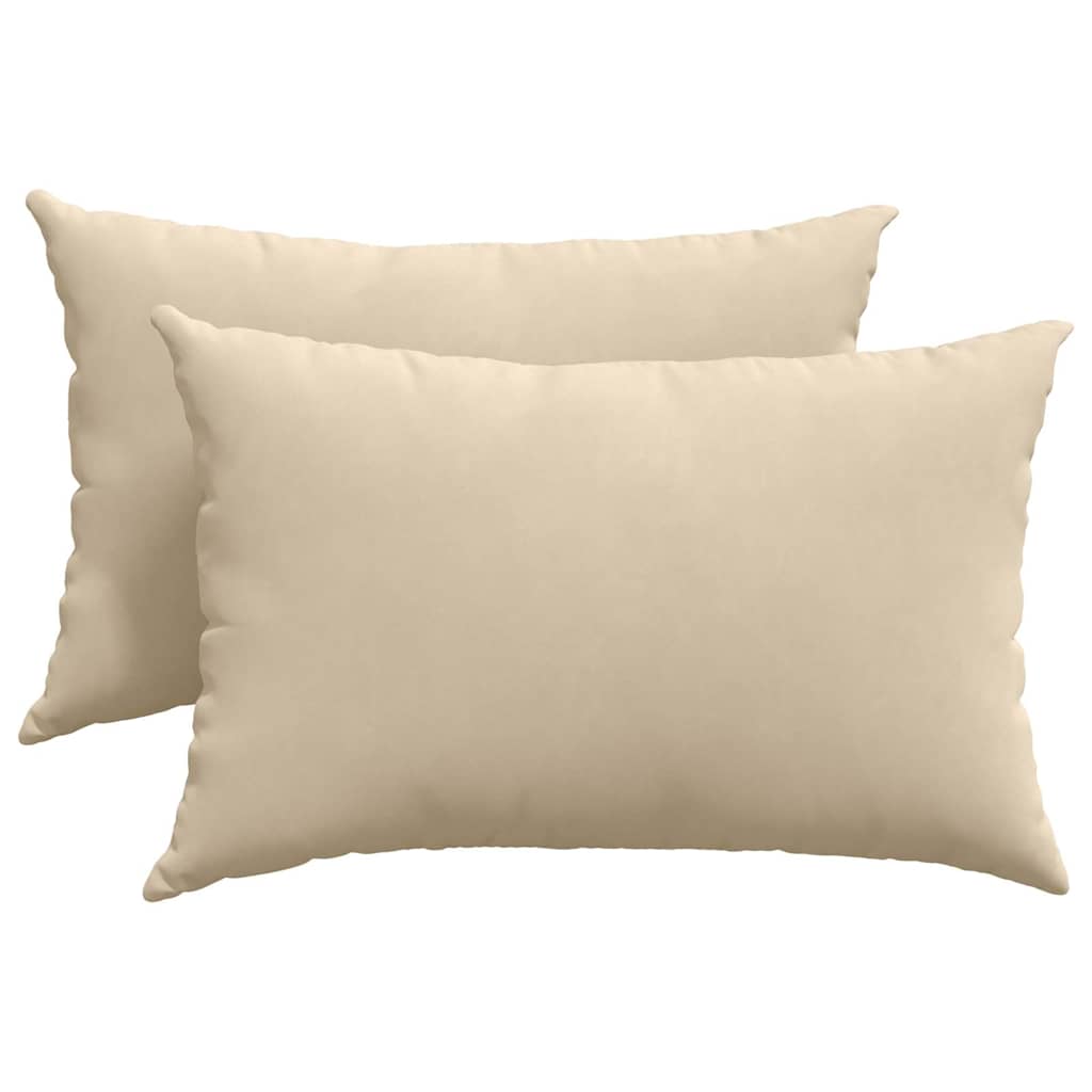 VidaXL cojines de sofá 2 piezas crema 60 x 40 cm tela