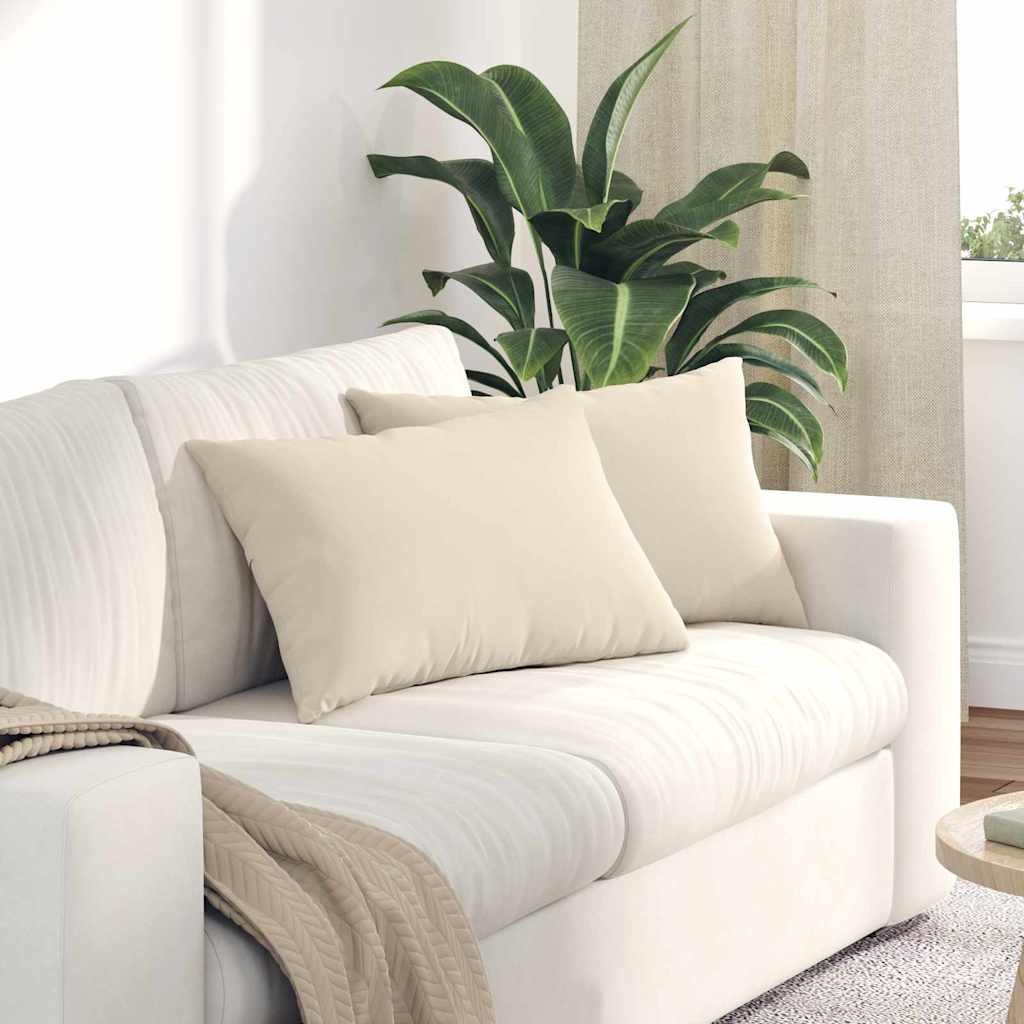 Cuscini per divano VidaXL 2 pezzi in tessuto beige 60 x 40 cm