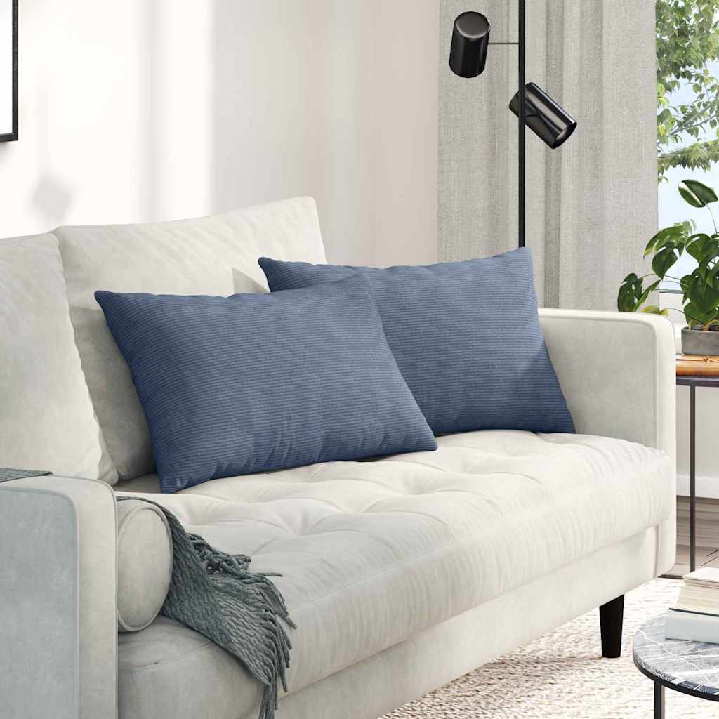 Cuscini per divano VidaXL 2 pezzi in tessuto a corda blu 60 x 40 cm