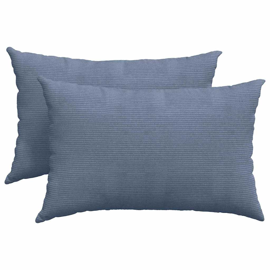 Cuscini per divano VidaXL 2 pezzi in tessuto a corda blu 60 x 40 cm