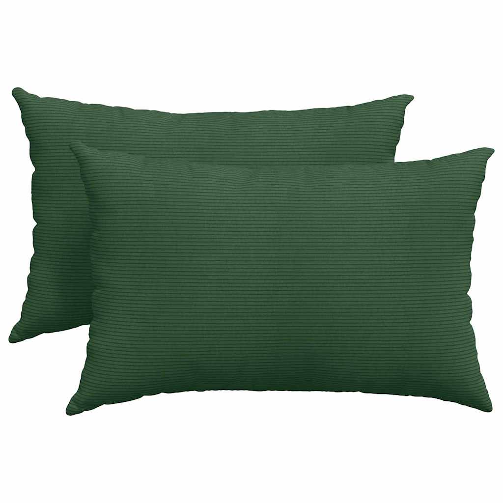 Cuscini per divano VidaXL 2 pezzi in tessuto a corde verde scuro 60 x 40 cm