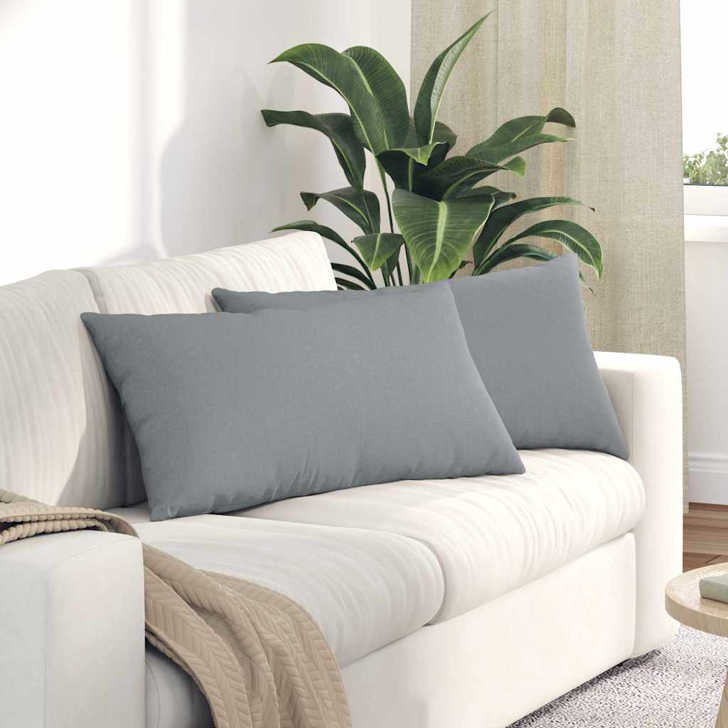 Cuscini per divano VidaXL 2 pezzi in tessuto grigio chiaro 80 x 40 cm