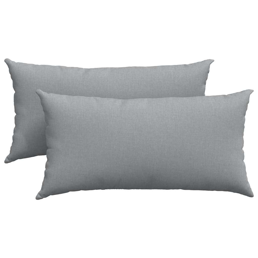 Cuscini per divano VidaXL 2 pezzi in tessuto grigio chiaro 80 x 40 cm