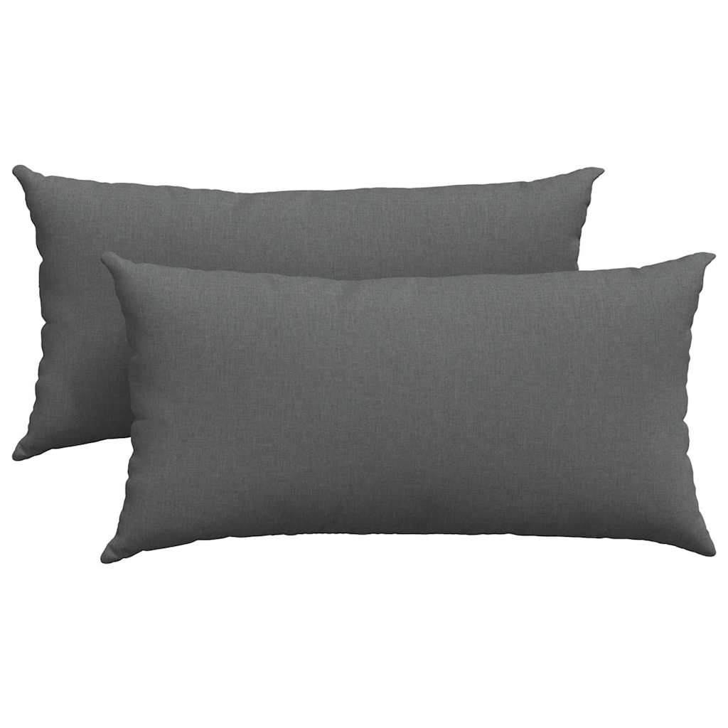 Cuscini per divano VidaXL 2 pezzi in tessuto grigio scuro 80 x 40 cm