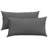 VidaXL cojines de sofá 2 piezas tela gris oscuro 80 x 40 cm
