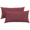 VidaXL cojines de sofá 2 piezas tejido rojo vino 80 x 40 cm