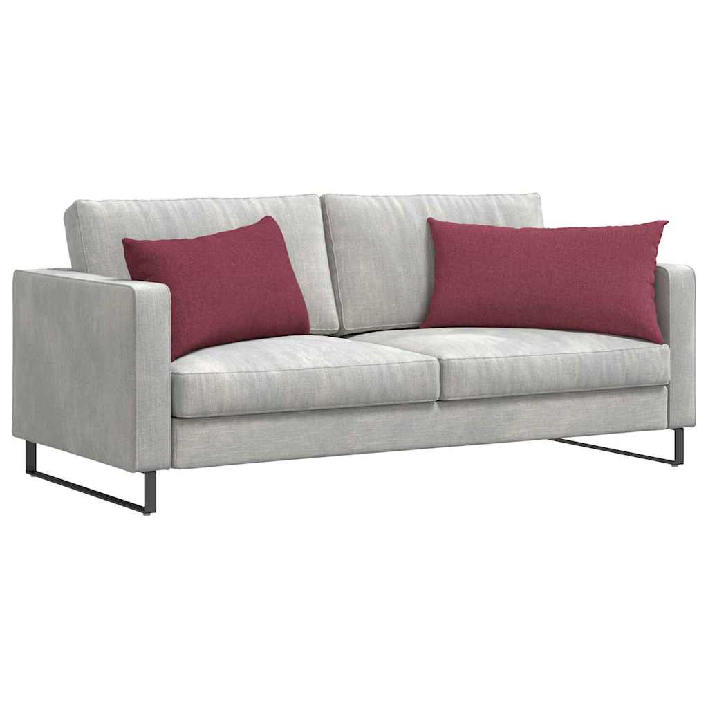 VidaXL cojines de sofá 2 piezas tejido rojo vino 80 x 40 cm