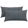 VidaXL cojines de sofá 2 piezas tela de pana gris oscuro 80 x 40 cm