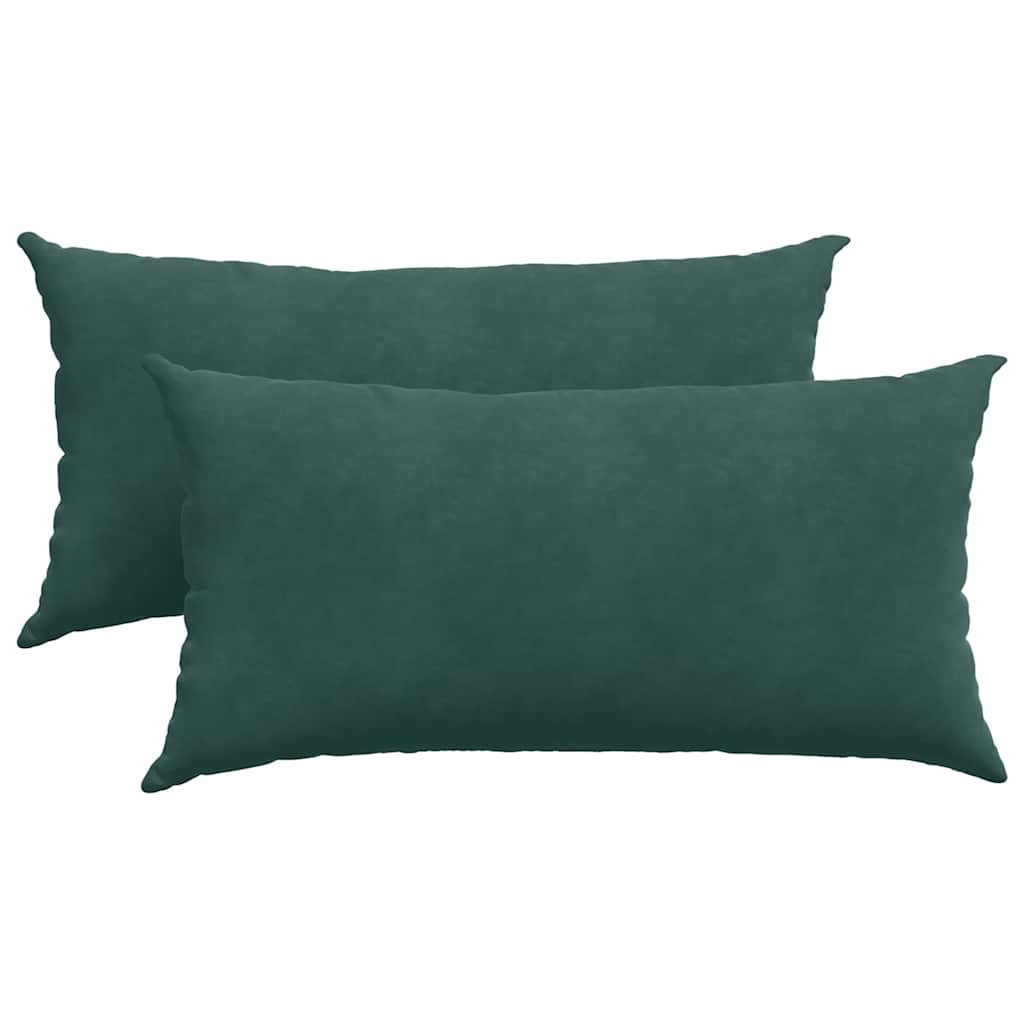 Cuscini per divano VidaXL 2 pezzi in tessuto a corde verde scuro 80 x 40 cm