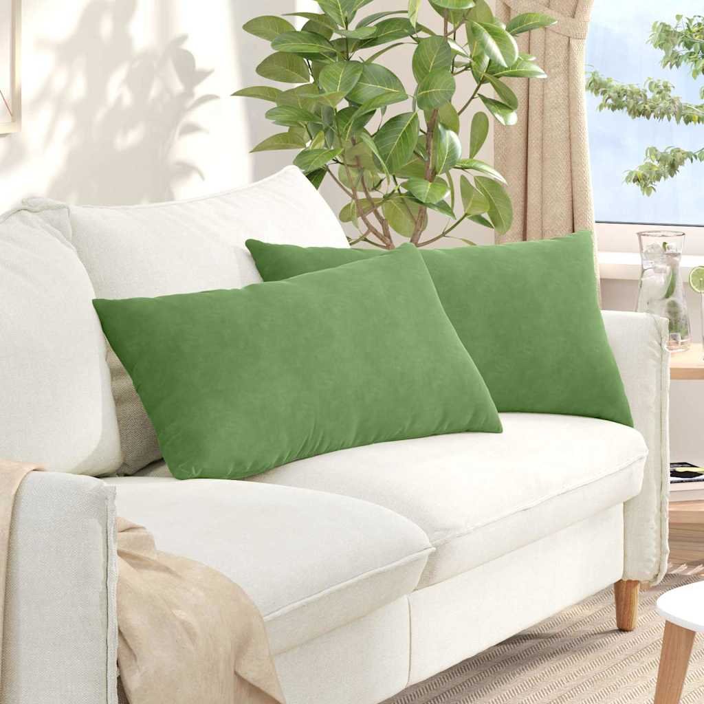 Cuscini per divano VidaXL 2 pezzi in tessuto a corde verde chiaro 80 x 40 cm