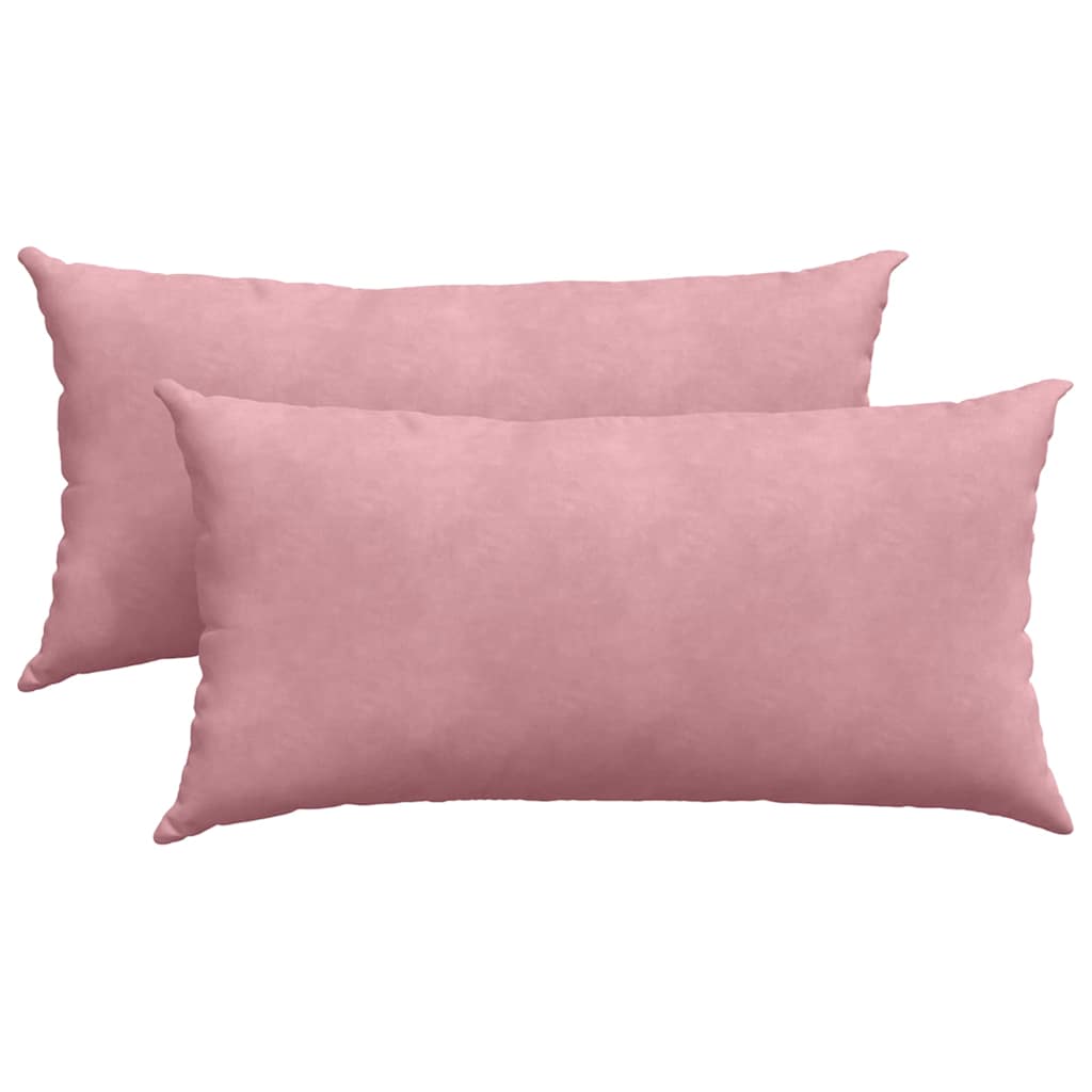 VidaXL cojines de sofá 2 piezas rosa 80 x 40 cm tela de pana