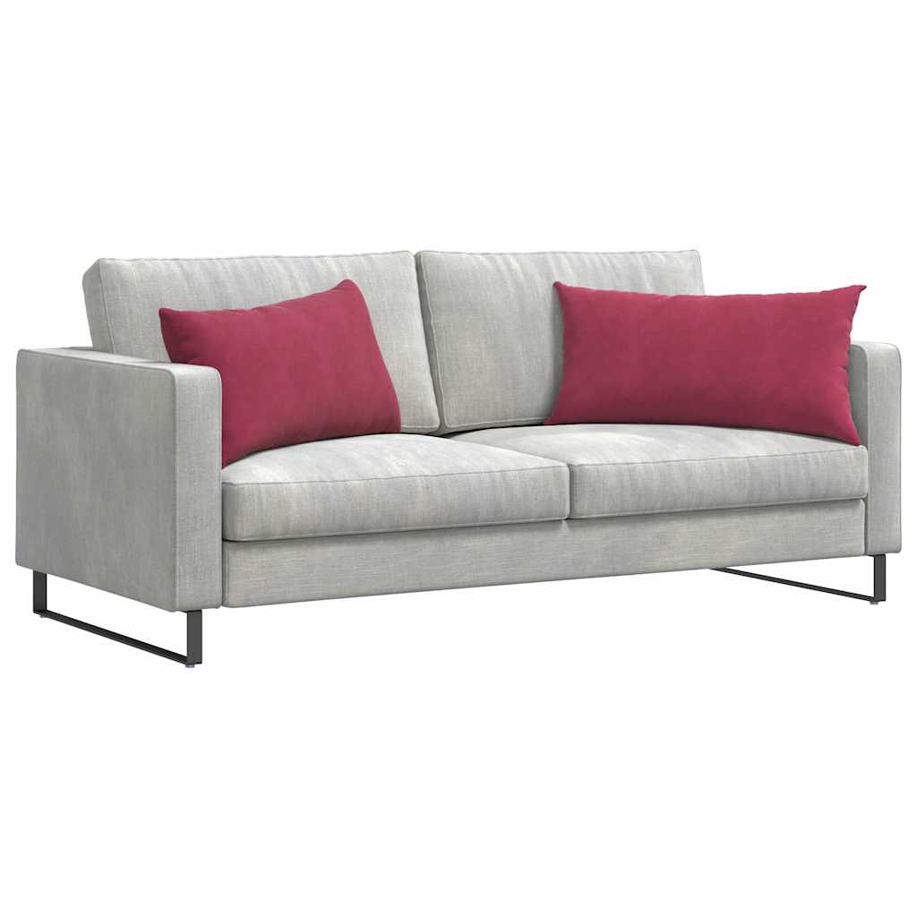 Cuscini per divano VidaXL 2 pezzi tessuto a corde rosso vino 80 x 40 cm