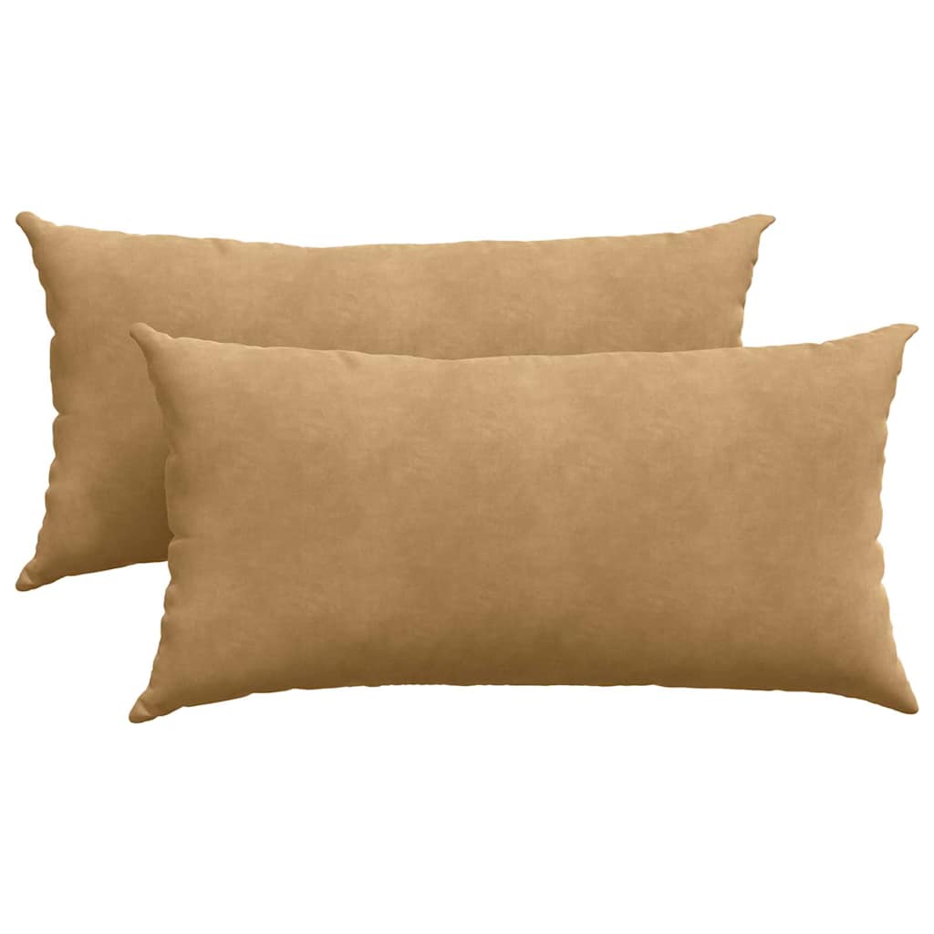 VidaXL cojines de sofá 2 piezas marrón 80 x 40 cm tela de pana