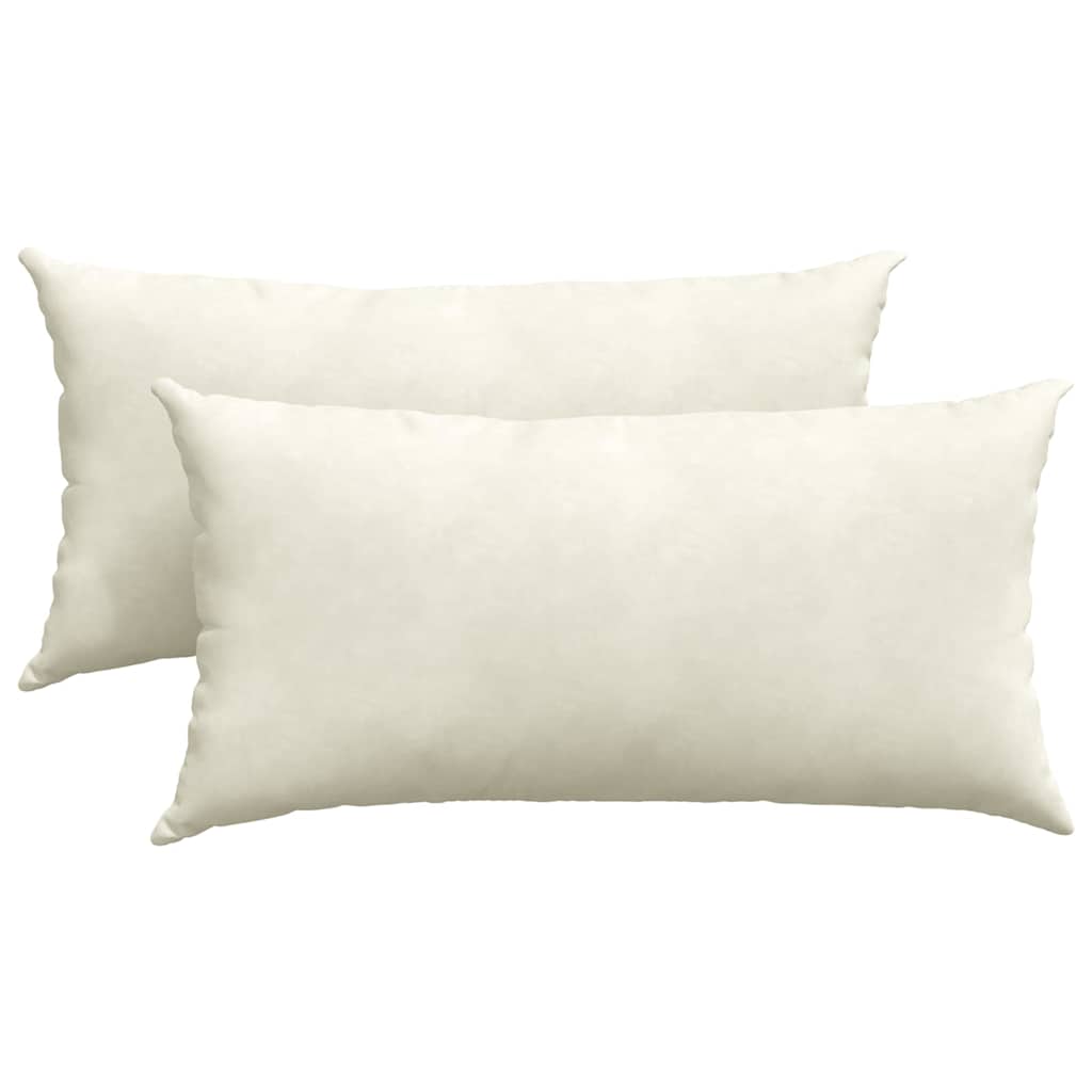 VidaXL cojines de sofá 2 piezas crema 80 x 40 cm tela de pana