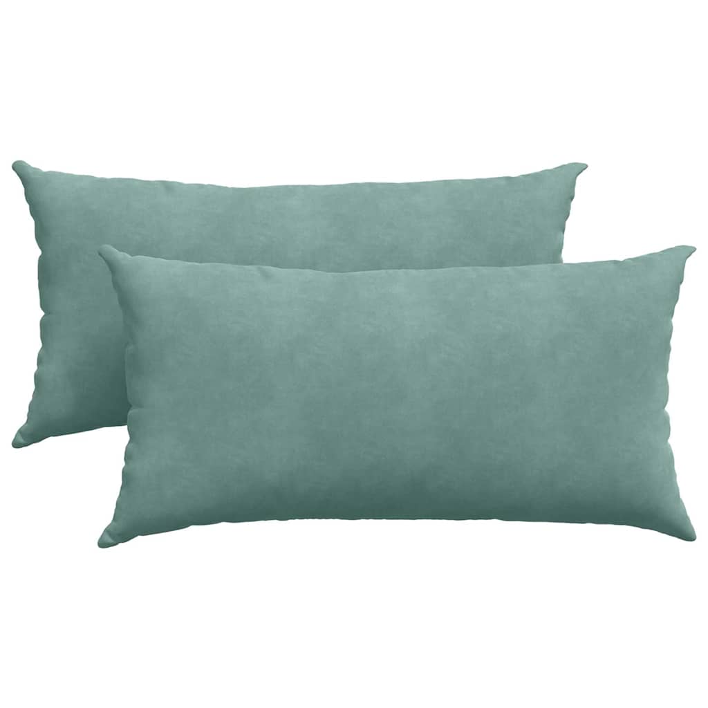 Cuscini per divano VidaXL 2 pezzi in tessuto a corde verde mare 80 x 40 cm