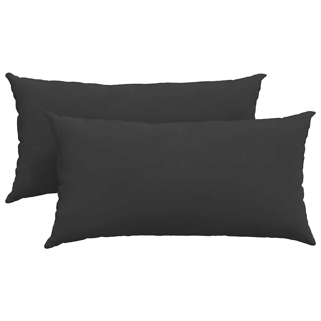 Cuscini per divano VidaXL 2 pezzi in tessuto nero 80 x 40 cm