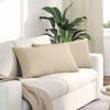 VidaXL cojines de sofá 2 piezas crema 80 x 40 cm tela