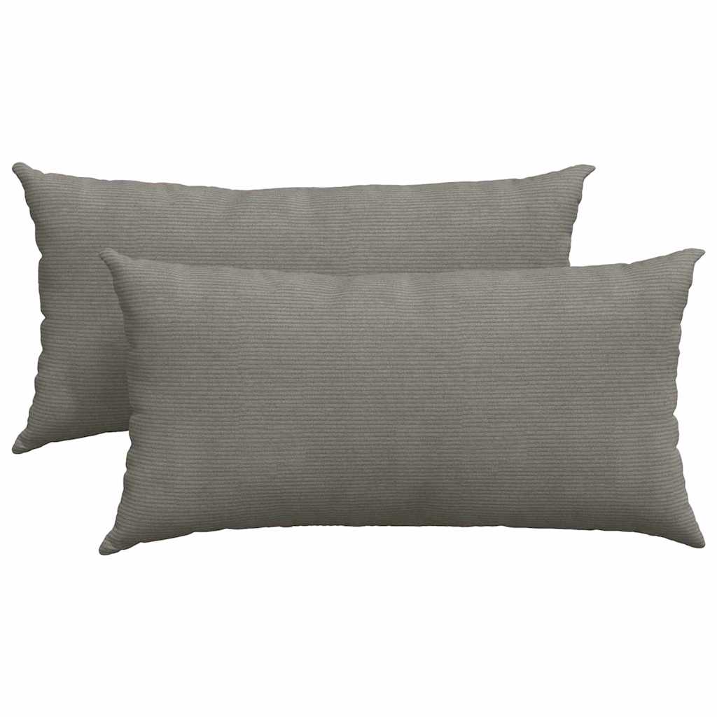 Cuscini per divano VidaXL 2 pezzi in tessuto a corde grigio chiaro 80 x 40 cm